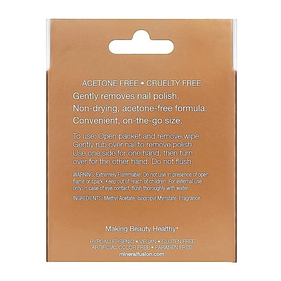 3/$10 Mineral Fusion Acetone Free Nail Polish Remover Wipes - Picture 2 of 5